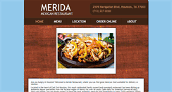 Desktop Screenshot of meridarestauranttx.com